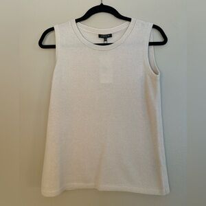 NWT Lafayette 148 Chain Detail Cashmere Shell. Size Small.